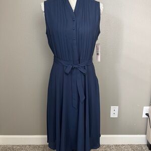 Nanette Lepore Elegant Navy Sleeveless Dress